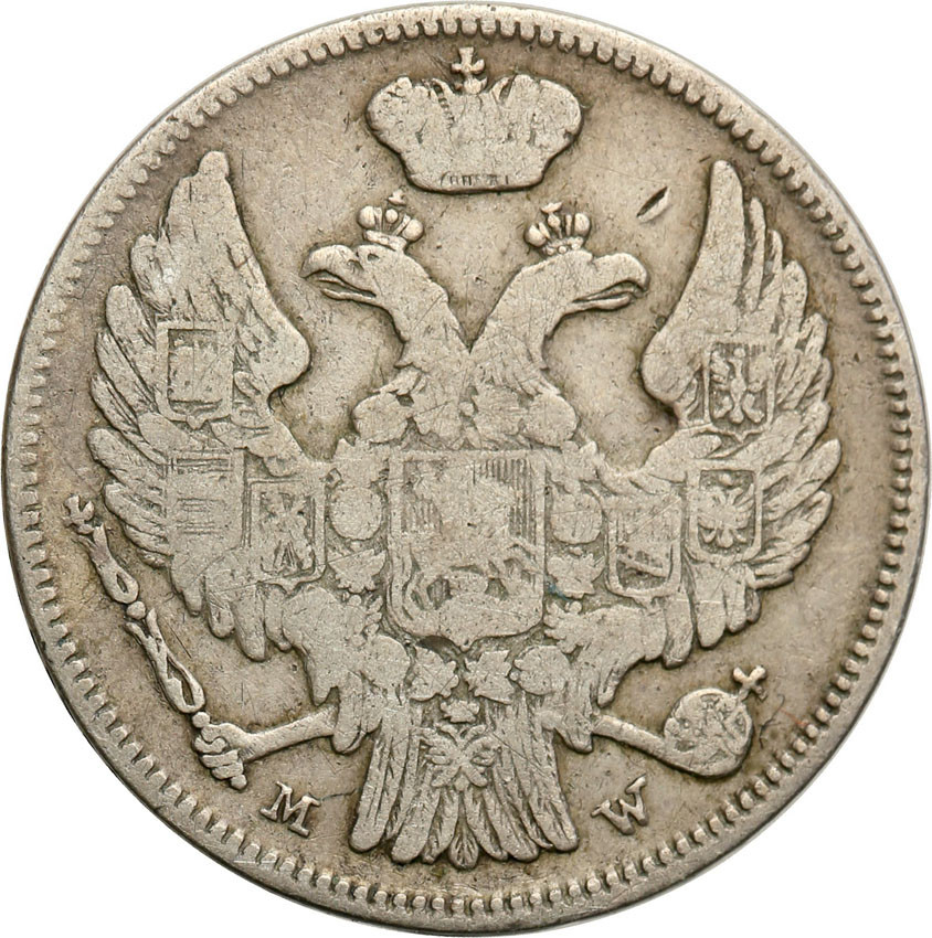 Polska XlX w. / Rosja. 15 kopiejek = 1 złoty 1837 MW, Warszawa